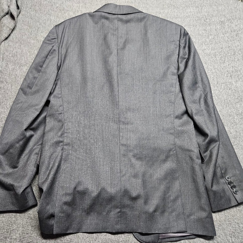 Saks Fifth Avenue Blazer Mens 42R Grey Ermenegildo Zegna Wool Sport Coat - Picture 9 of 15